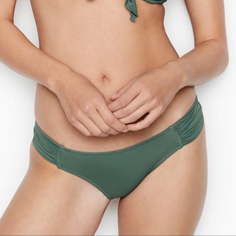 NWT Victoria's Secret Havana Hipster Swim Bottom in Olive Green Size XS
